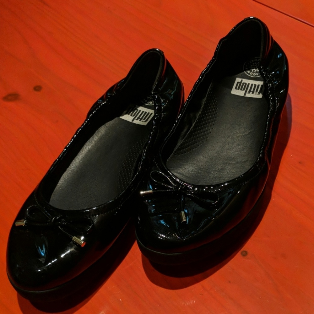 Black Patton leather shoes